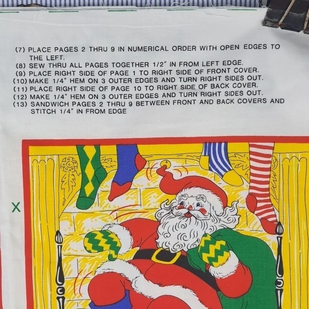 Christmas look & learn soft book collection Princess fabrics inc book pattern